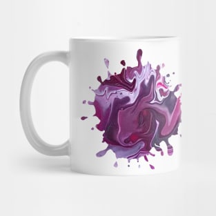 Bright Purple Acrylic Pour Painting Mug